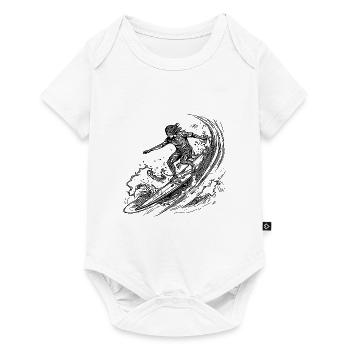 Waves Surfing Ocean Surfboard Water Sports Design - Baby Premium short-sleeve bodysuit - white - Front