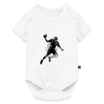 Hobby Handball Player in Throwing Training - Baby Premium short-sleeve bodysuit - white - Front