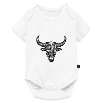 Bull Grill Logo Bovins Mythologie Style - Body à manches courtes Premium Bébé - blanc - Devant
