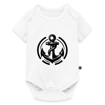 Vintage Old Wet Anchor with Thick Rope - Baby Premium short-sleeve bodysuit - white - Front