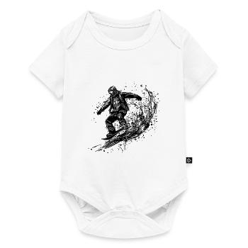 Snowboarding Ride Snowboard Deep Snow Style - Baby Premium short-sleeve bodysuit - white - Front