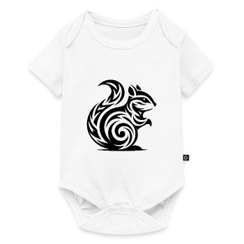 Süsses kleines Baby Eichhörnchen in Tattoo Style - Baby Premium Kurzarmbody - Weiß - Vorne