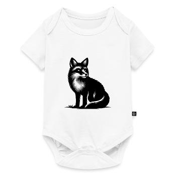 Niedlicher schlauer Fuchs - Baby Premium Kurzarmbody - Weiß - Vorne