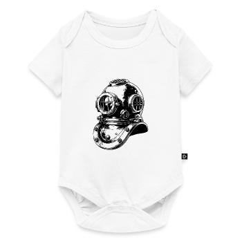 Historischer Antiker Taucherhelm - Baby Premium Kurzarmbody - Weiß - Vorne