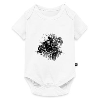 Offroad Motorradfahrer Outdoor Geländefahrt Style - Baby Premium Kurzarmbody - Weiß - Vorne