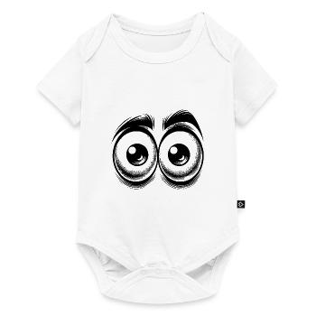 Funny eyes with a fixed gaze - Baby Premium short-sleeve bodysuit - white - Front