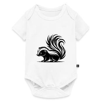 Cute cuddly skunk baby - Baby Premium short-sleeve bodysuit - white - Front