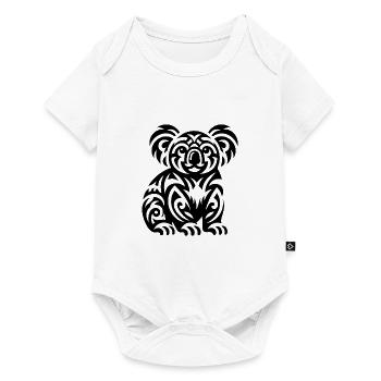 Mignon Koala Tribal Australien Tattoo - Body à manches courtes Premium Bébé - blanc - Devant