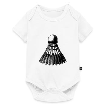 Badminton Ball Tattoo Style - Baby Premium Kurzarmbody - Weiß - Vorne