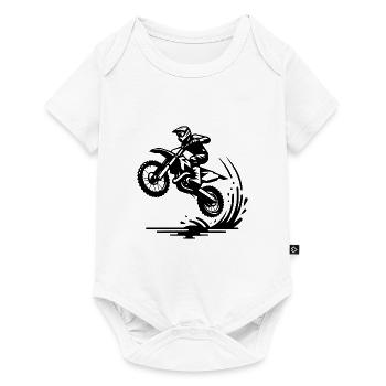 Motorsport Enduro Jumping Machine - Baby Premium short-sleeve bodysuit - white - Front