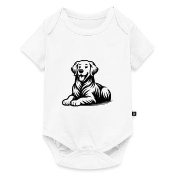 Four-legged Dog Golden Retriever Portrait - Baby Premium short-sleeve bodysuit - white - Front