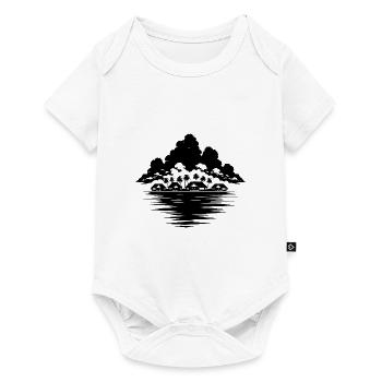 Petite île tropicale de rêve des Caraïbes avec palmiers - Body à manches courtes Premium Bébé - blanc - Devant