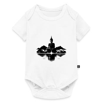 Thailand Buddhistische Tempel Landschaft - Baby Premium Kurzarmbody - Weiß - Vorne