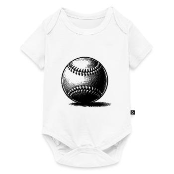 Vintager Baseball für Trainer und Spieler - Baby Premium Kurzarmbody - Weiß - Vorne