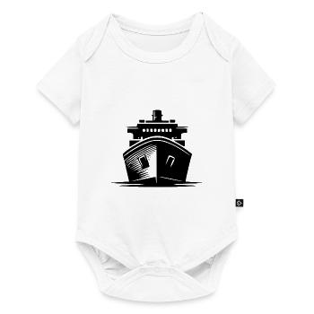 Modellbau Schiff Bootsbauer Frachter - Baby Premium Kurzarmbody - Weiß - Vorne