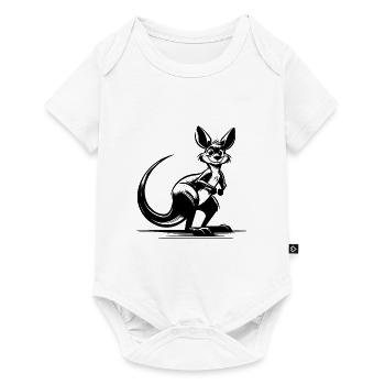 Australian smiling kangaroo - Baby Premium short-sleeve bodysuit - white - Front