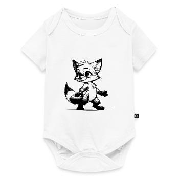Little Fox Baby Fox Drawing Sketch - Baby Premium short-sleeve bodysuit - white - Front