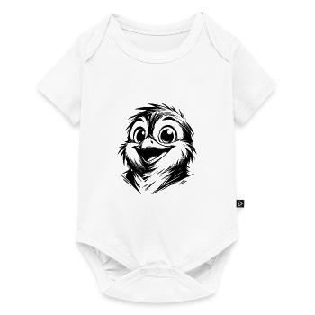 Petit pingouin sale style crayon - Body à manches courtes Premium Bébé - blanc - Devant
