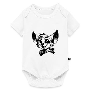 Drôle d’enfants chauve-souris vampire dessin - Body à manches courtes Premium Bébé - blanc - Devant