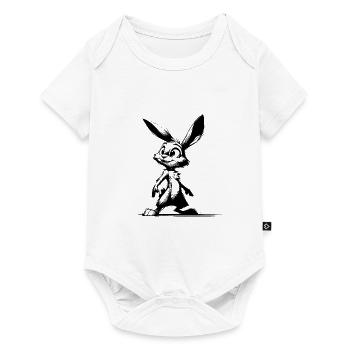 Bunny with big eyes and ears - Baby Premium short-sleeve bodysuit - white - Front