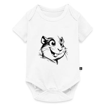 Children's Guinea Pig Pencil Portrait Sketch - Baby Premium short-sleeve bodysuit - white - Front