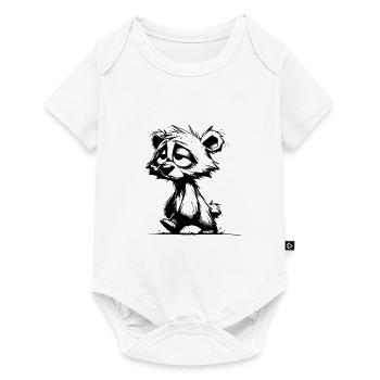 Fuzzy sleeping tired bear sketch - Baby Premium short-sleeve bodysuit - white - Front