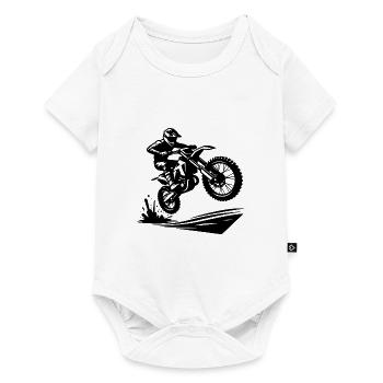 Motorsport Enduro Jumping Terrain Machine - Body à manches courtes Premium Bébé - blanc - Devant