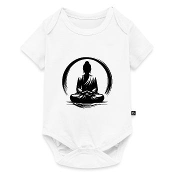 Yoga Bouddha Corps Méditation de pleine conscience - Body à manches courtes Premium Bébé - blanc - Devant