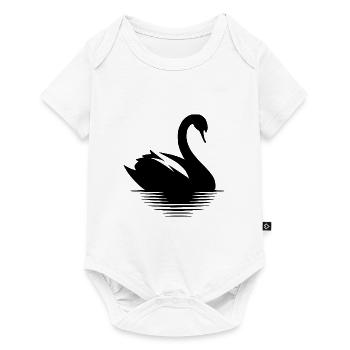 Stolzer Schwan Wasservogel Portrait - Baby Premium Kurzarmbody - Weiß - Vorne