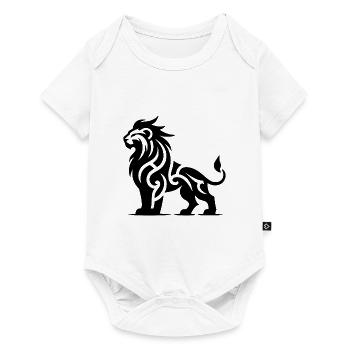 Fier lion tribal à la crinière sauvage - Body à manches courtes Premium Bébé - blanc - Devant