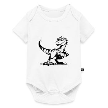 Snappy Raptor Dinosaur Fun Croquis - Body à manches courtes Premium Bébé - blanc - Devant