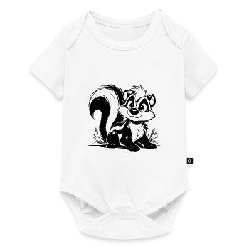 Baby Skunk Kids Pencil Drawing Sketch - Baby Premium short-sleeve bodysuit - white - Front