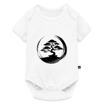 Elegant bonsai tree in sunset - Baby Premium short-sleeve bodysuit - white - Front