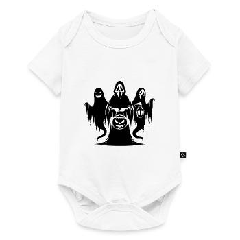 Schaurige Horror Untote Halloween Gespenster - Baby Premium Kurzarmbody - Weiß - Vorne