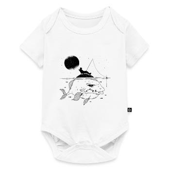 Pêche sur une île cadeau cool pour les pêcheurs - Body à manches courtes Premium Bébé - blanc - Devant
