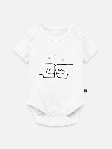 team freundschaft - Baby Premium Kurzarmbody - Weiß