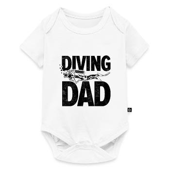 Diving Dad Scuba Diver Underwater Snorkeling Divin - Baby Premium Kurzarmbody - Weiß - Vorne