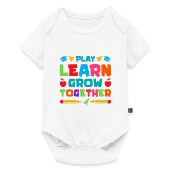 Play Learn Grow Together Daycare Provider Babysit - Baby Premium Kurzarmbody - Weiß - Vorne
