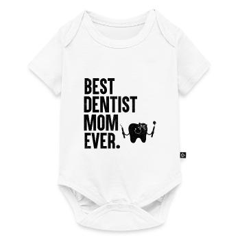 Beste Zahnarztmutter aller Zeiten Zahnmedizin Mutter Dent - Baby Premium Kurzarmbody - Weiß - Vorne