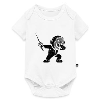 Dubbing Fencer Fence Sword Epee Fencing Athlete - Baby Premium short-sleeve bodysuit - white - Front