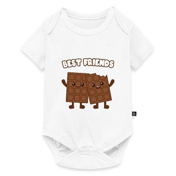 Meilleur amis chocolat - Body à manches courtes Premium Bébé - blanc - Devant