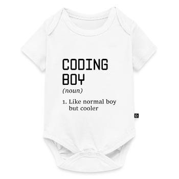 Coding Boy Definition Noun Software Developer Prog - Baby Premium Kurzarmbody - Weiß - Vorne