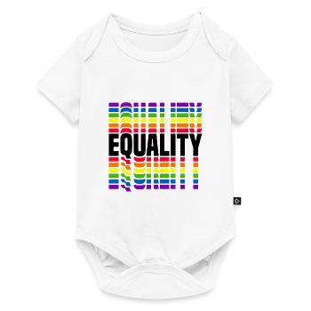 Equality Gay Pride Lgbtq Rainbow Transgender Bisex - Baby Premium Kurzarmbody - Weiß - Vorne