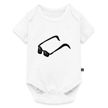 lunettes de soleil nerd - Body à manches courtes Premium Bébé - blanc - Devant
