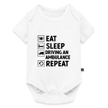 Manger Dormir Conduire Une ambulance Répéter EMS Driver P - Body à manches courtes Premium Bébé - blanc - Devant