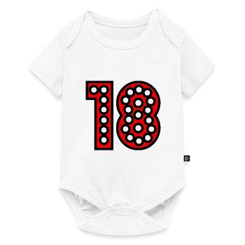 18. 18 JAHRE ALT. 18-JÄHRIGES JUBILÄUM. 18. GEBURTSTAG. - Baby Premium Kurzarmbody - Weiß - Vorne