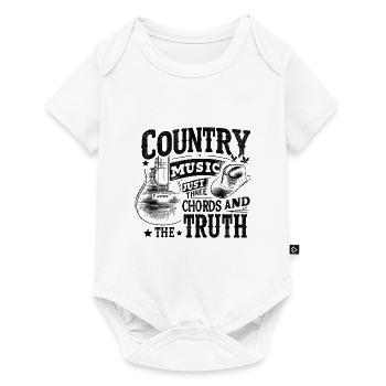 Country Music Just Three Chords And The Truth Song - Baby Premium short-sleeve bodysuit - white - Front