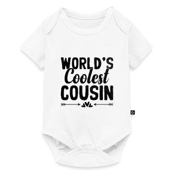 Le cousin le plus cool du monde Réunion de famille Cousins - Body à manches courtes Premium Bébé - blanc - Devant