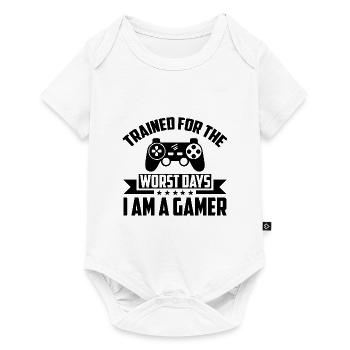 I Trained For The Worst Days I'm A Gamer Video Gam - Baby Premium Kurzarmbody - Weiß - Vorne