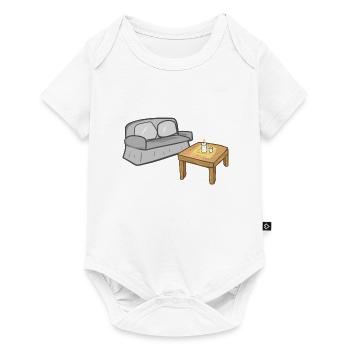 Wohnen Symbol Tisch Sofa Wohnzimmer - Baby Premium Kurzarmbody - Weiß - Vorne